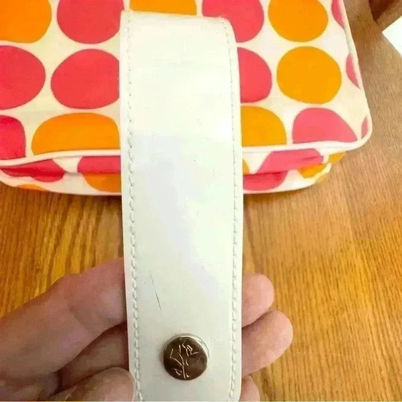 🌈 6/$60, Lancôme White Pink Orange Toiletry Bag Hanger 7” H x 10” W - Picture 5 of 10
